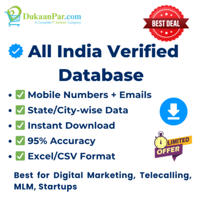 All India Verified Database for Marketing & Business Growth (B2B/B2C)