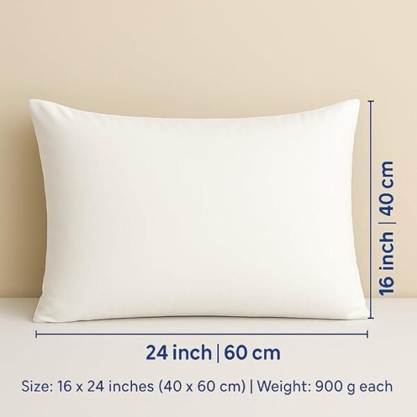 Premium Soft Microfiber Pillow Set - Pack of 2 | Ultra-Comfort & Supportive | Ideal for Sleeping - Image 2